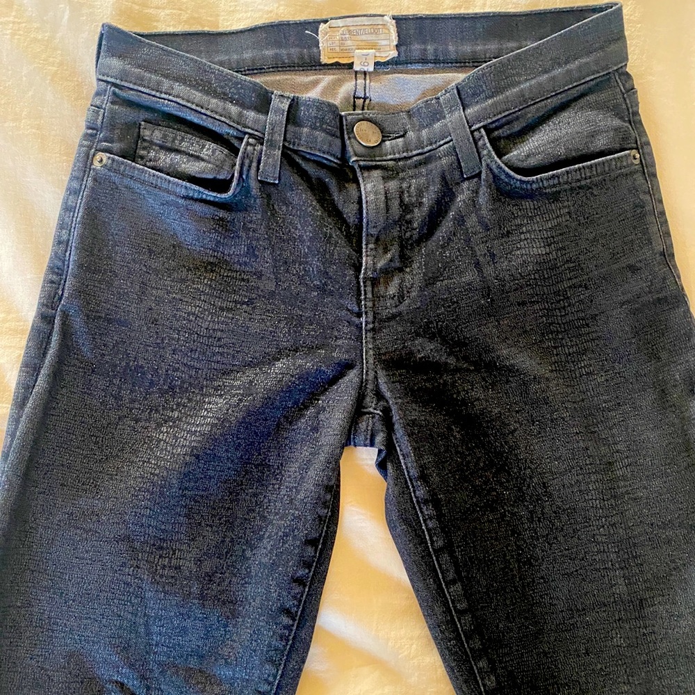 Current/Elliott 10.15.95 Soft black stretch skinny jeans